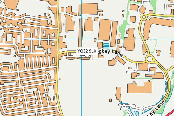 YO32 9LX map - OS VectorMap District (Ordnance Survey)