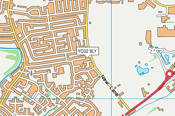 YO32 9LY map - OS VectorMap District (Ordnance Survey)