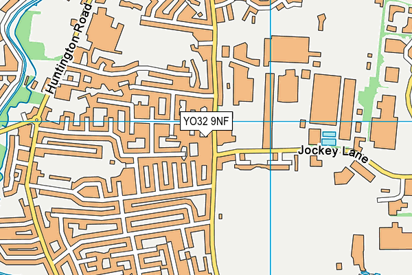 YO32 9NF map - OS VectorMap District (Ordnance Survey)