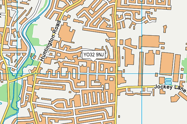 YO32 9NJ map - OS VectorMap District (Ordnance Survey)