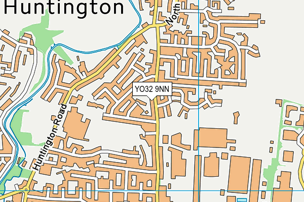 YO32 9NN map - OS VectorMap District (Ordnance Survey)
