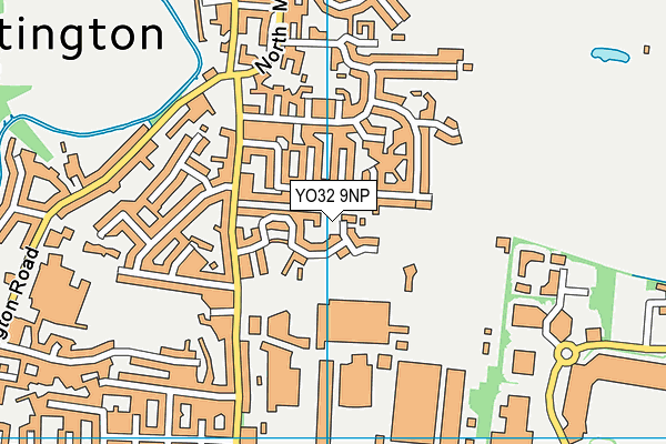 YO32 9NP map - OS VectorMap District (Ordnance Survey)