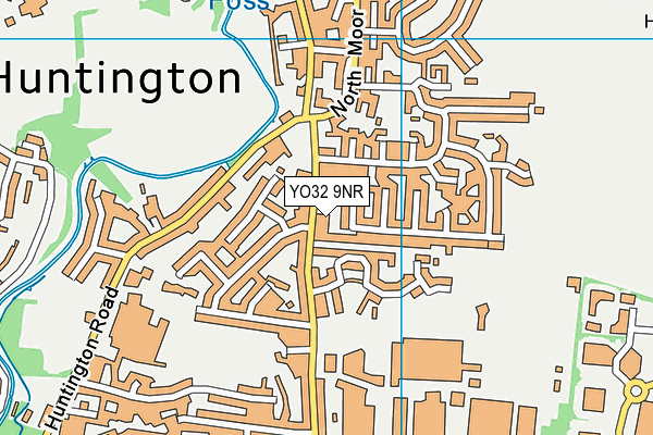YO32 9NR map - OS VectorMap District (Ordnance Survey)