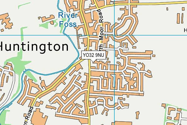 YO32 9NU map - OS VectorMap District (Ordnance Survey)