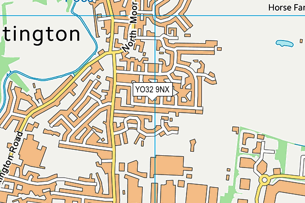 YO32 9NX map - OS VectorMap District (Ordnance Survey)