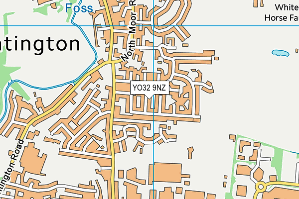 YO32 9NZ map - OS VectorMap District (Ordnance Survey)