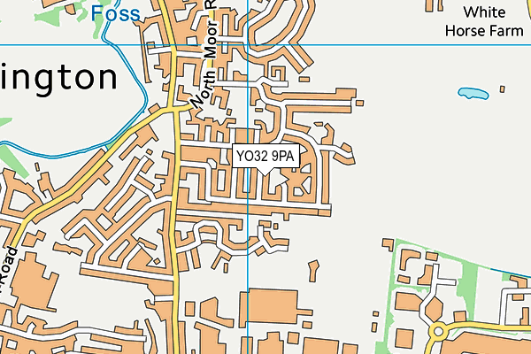 YO32 9PA map - OS VectorMap District (Ordnance Survey)