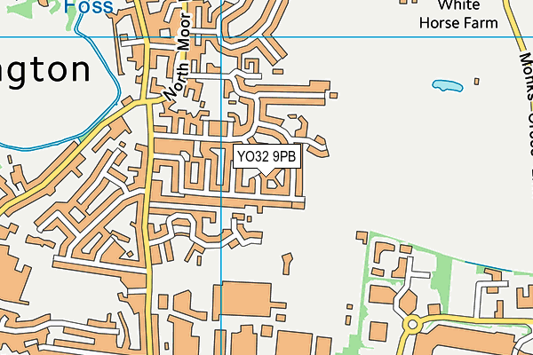 YO32 9PB map - OS VectorMap District (Ordnance Survey)
