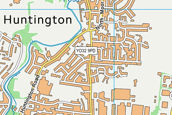 YO32 9PD map - OS VectorMap District (Ordnance Survey)