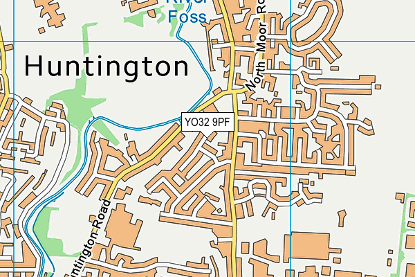 YO32 9PF map - OS VectorMap District (Ordnance Survey)