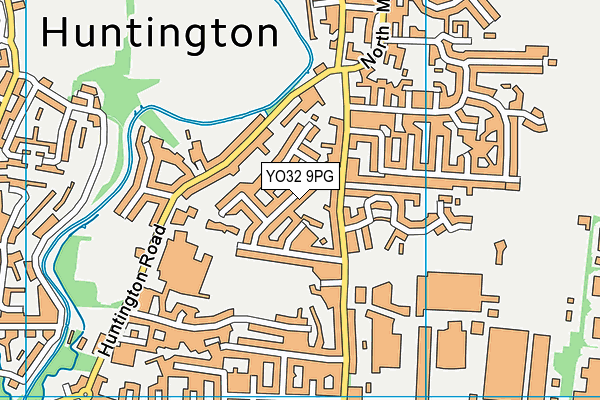YO32 9PG map - OS VectorMap District (Ordnance Survey)