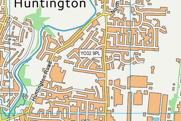 YO32 9PL map - OS VectorMap District (Ordnance Survey)