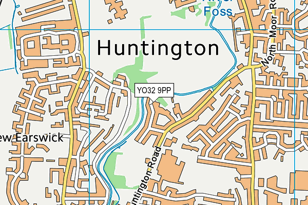 YO32 9PP map - OS VectorMap District (Ordnance Survey)