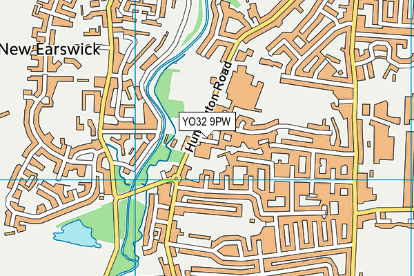YO32 9PW map - OS VectorMap District (Ordnance Survey)