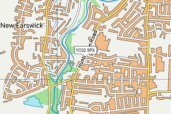 New Earswick Indoor Bowls Club map (YO32 9PX) - OS VectorMap District (Ordnance Survey)