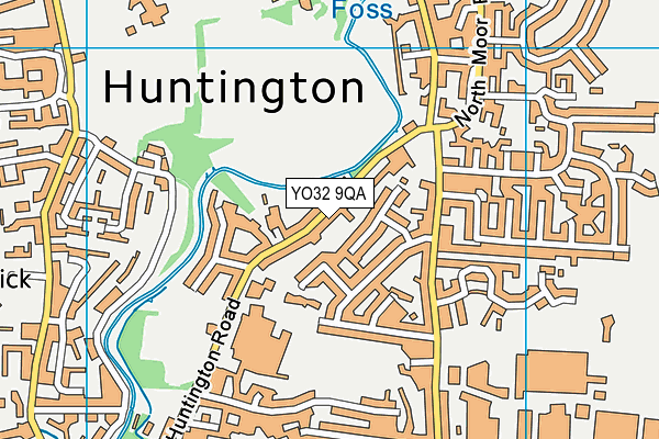 YO32 9QA map - OS VectorMap District (Ordnance Survey)