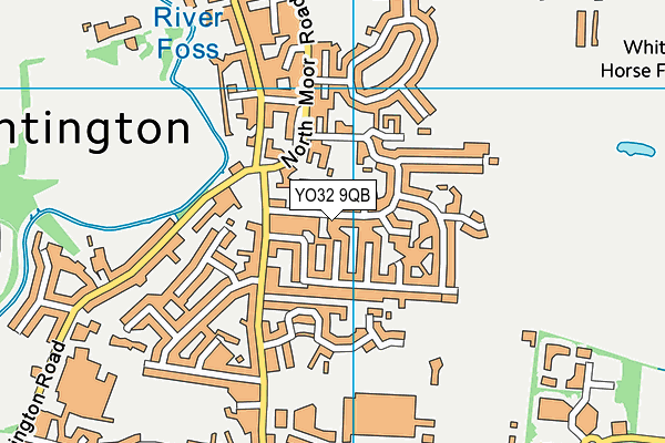 YO32 9QB map - OS VectorMap District (Ordnance Survey)