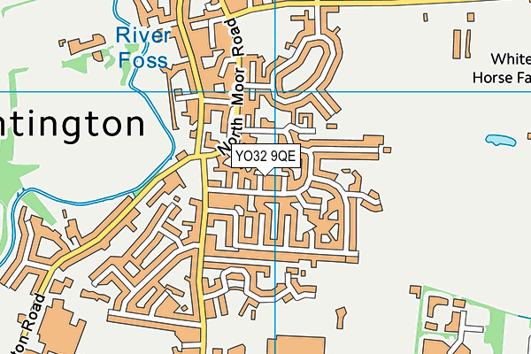 YO32 9QE map - OS VectorMap District (Ordnance Survey)