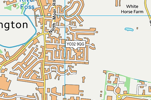 YO32 9QG map - OS VectorMap District (Ordnance Survey)