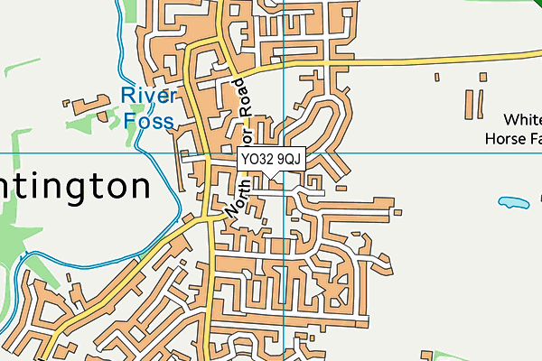 YO32 9QJ map - OS VectorMap District (Ordnance Survey)