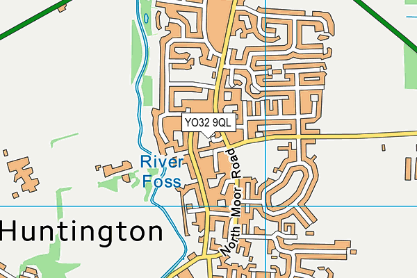YO32 9QL map - OS VectorMap District (Ordnance Survey)