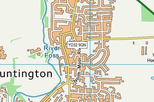 YO32 9QN map - OS VectorMap District (Ordnance Survey)
