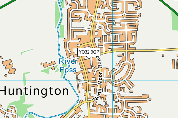 YO32 9QP map - OS VectorMap District (Ordnance Survey)