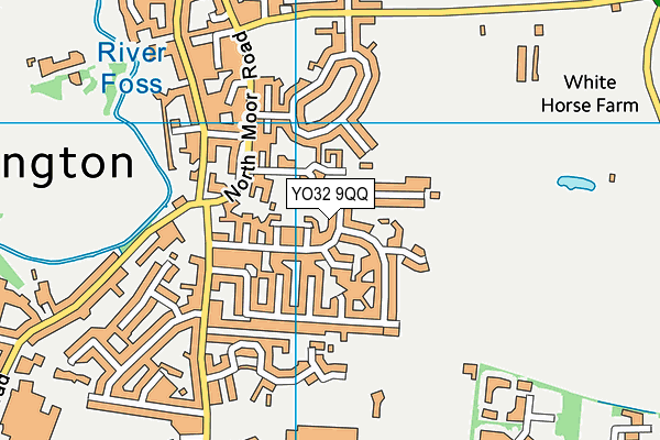 YO32 9QQ map - OS VectorMap District (Ordnance Survey)