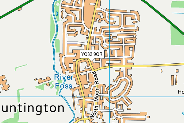 YO32 9QR map - OS VectorMap District (Ordnance Survey)