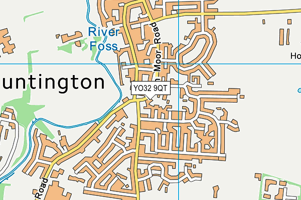 Huntington Primary Academy  map (YO32 9QT) - OS VectorMap District (Ordnance Survey)