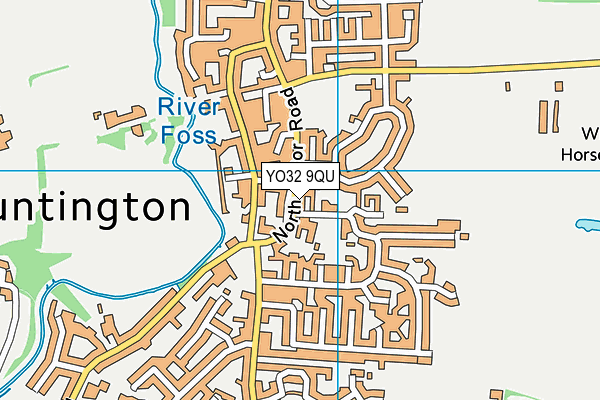 YO32 9QU map - OS VectorMap District (Ordnance Survey)