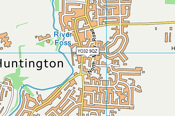 YO32 9QZ map - OS VectorMap District (Ordnance Survey)