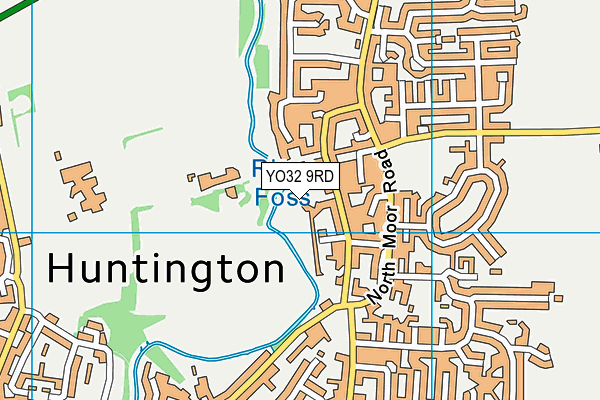 YO32 9RD map - OS VectorMap District (Ordnance Survey)