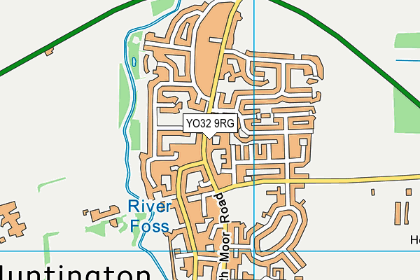 YO32 9RG map - OS VectorMap District (Ordnance Survey)