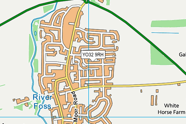 YO32 9RH map - OS VectorMap District (Ordnance Survey)