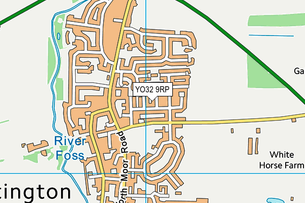 YO32 9RP map - OS VectorMap District (Ordnance Survey)