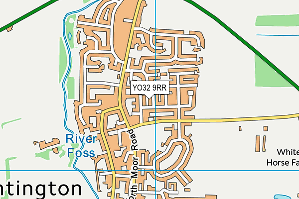 YO32 9RR map - OS VectorMap District (Ordnance Survey)