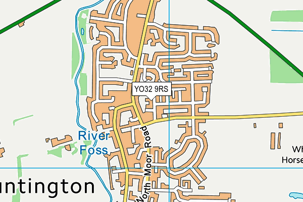 YO32 9RS map - OS VectorMap District (Ordnance Survey)