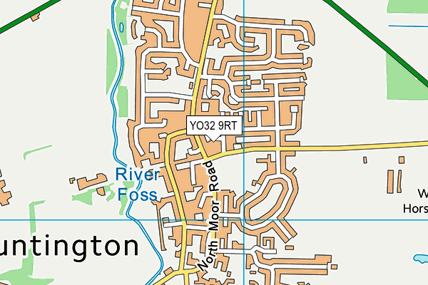 YO32 9RT map - OS VectorMap District (Ordnance Survey)