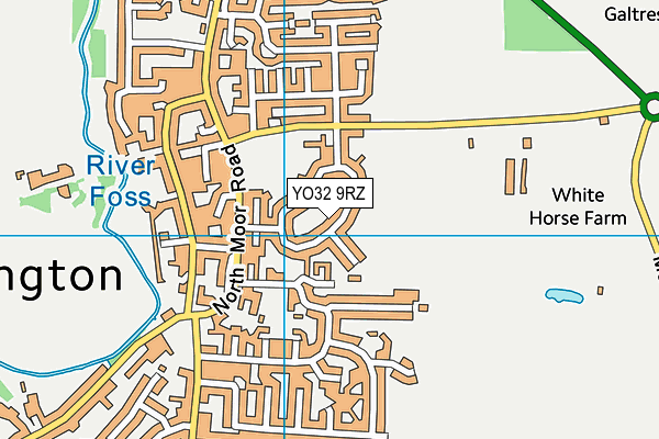 YO32 9RZ map - OS VectorMap District (Ordnance Survey)
