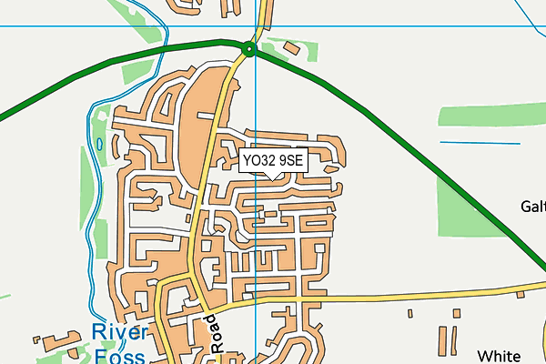 YO32 9SE map - OS VectorMap District (Ordnance Survey)