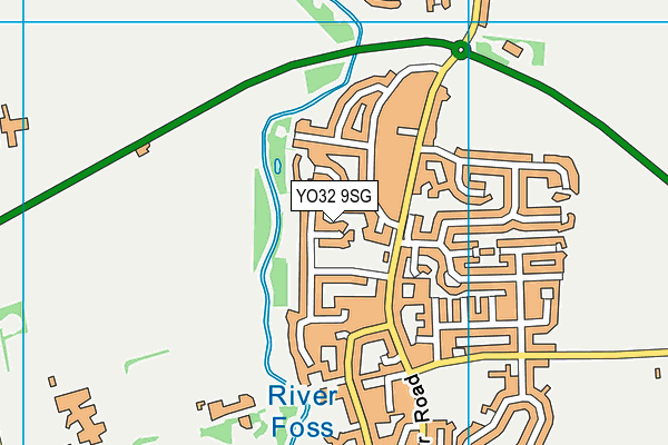 YO32 9SG map - OS VectorMap District (Ordnance Survey)