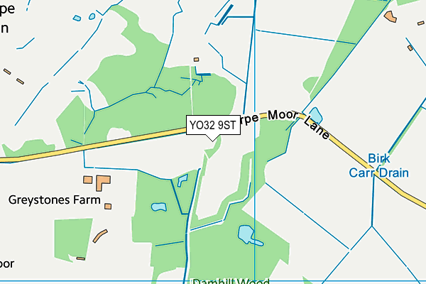 York Golf Range map (YO32 9ST) - OS VectorMap District (Ordnance Survey)