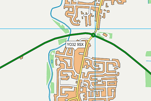 YO32 9SX map - OS VectorMap District (Ordnance Survey)