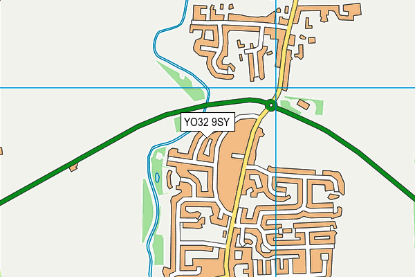 YO32 9SY map - OS VectorMap District (Ordnance Survey)