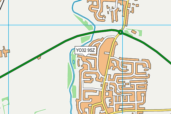YO32 9SZ map - OS VectorMap District (Ordnance Survey)