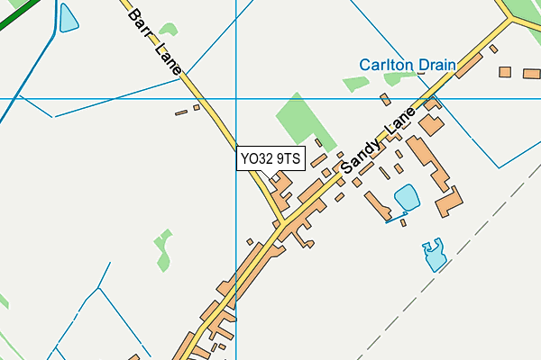 YO32 9TS map - OS VectorMap District (Ordnance Survey)