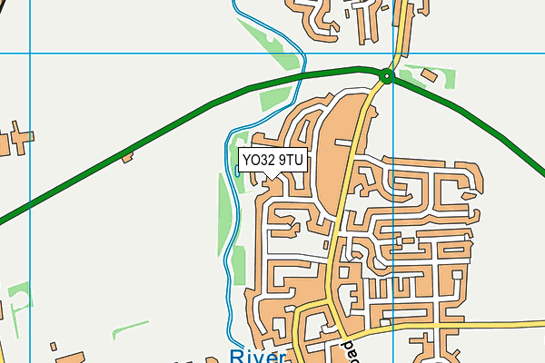 YO32 9TU map - OS VectorMap District (Ordnance Survey)