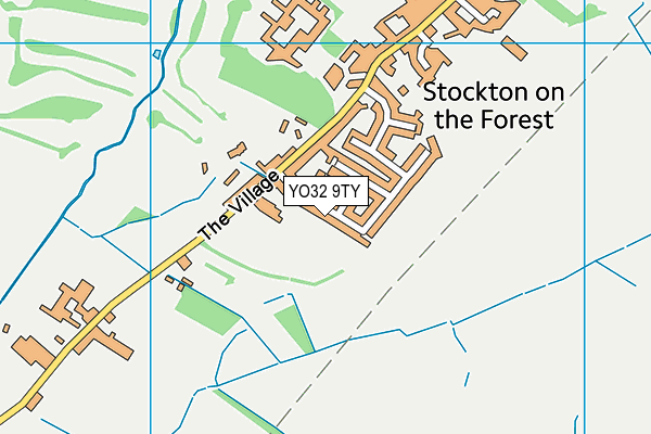 YO32 9TY map - OS VectorMap District (Ordnance Survey)