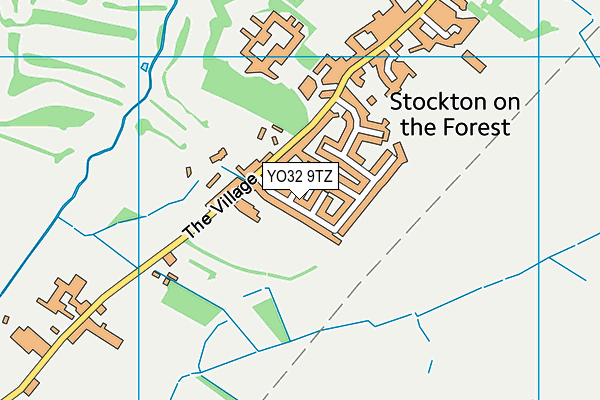 YO32 9TZ map - OS VectorMap District (Ordnance Survey)